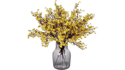 Momkids 6 Pcs Babys Breath Artificial Flowers Gypsophila Bouquet Yellow