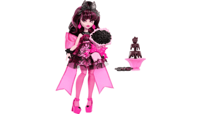 Monster High Draculaura Doll in Party Dress with Themed Accessories