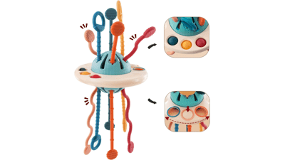 Montessori Silicone Pull String Activity Toy for Toddlers