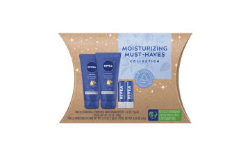 NIVEA Moisturizing Must-Haves Gift Set, Hand Cream and Lip Balm 4 Piece