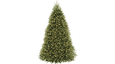 National Tree Company Dunhill Fir Artificial Tree 9 Ft Dual Colored Lights