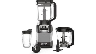 Ninja Compact Kitchen System, 1200W, 3 Functions for Smoothies, Dough & Frozen Drinks with Auto-IQ, Grey