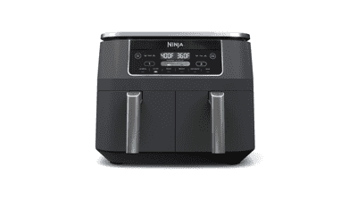 Ninja DZ201 Foodi 8 Quart 6-in-1 DualZone Air Fryer with 2 Independent Frying Baskets, Grey