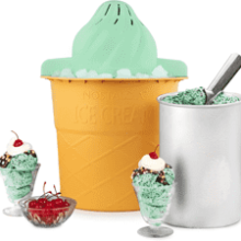 Nostalgia Electric Ice Cream Maker - Soft Serve Machine for Frozen Treats - Mint Green - 4 Quart