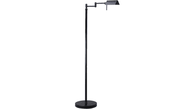 O'Bright Dimmable LED Pharmacy Floor Lamp, 12W, Adjustable Heights, ETL Listed (Black)