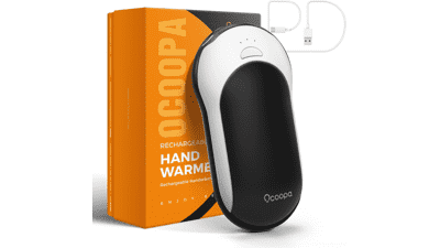 OCOOPA Quick Charge Hand Warmers Rechargeable 10000 mAh Electric Power Bank PD 15hrs Lasting Heat 3 Levels