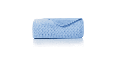 OLESTER Microfiber Bath Towel Set - Blue, 1 Pack, 35" x 70", Super Absorbent, Quick Dry, Oversized, Lightweight