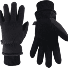 OZERO -30°F Cold Proof Deerskin Suede Leather Insulated Thermal Glove