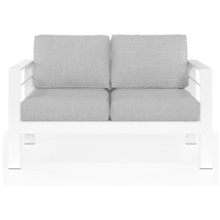 Odoor Direct Aluminum Patio Loveseat with Cushions, White