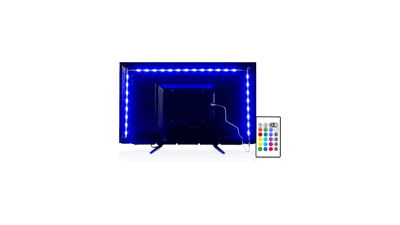 PANGTON VILLA LED Strip Lights for 40-60in TV - USB LED TV Backlight Kit with Remote - 16 Color 5050 LEDs Bias Lighting for HDTV