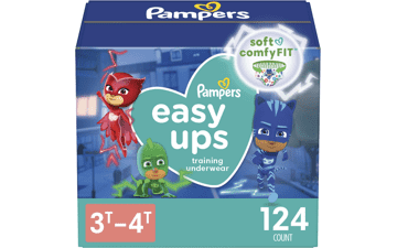 Pampers Easy Ups Potty Training Pants - Size 3T-4T, 124 Count