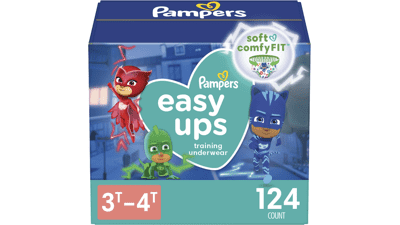 Pampers Easy Ups Potty Training Pants - Size 3T-4T, 124 Count