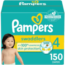 Pampers Swaddlers Diapers Size 4 150 Count Ultra Soft Disposable Baby Diapers