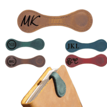 Personalized Magnetic Leather Bookmark, Engraved Custom Name Gift