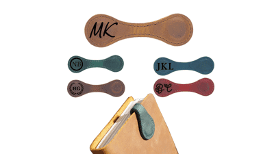 Personalized Magnetic Leather Bookmark, Engraved Custom Name Gift