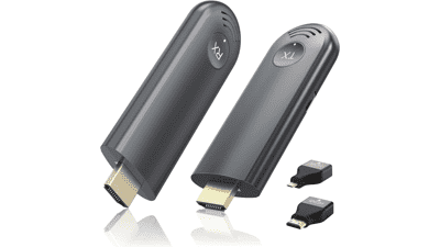 Portable Wireless HDMI Transmitter and Receiver Kit for Streaming Video and Audio to Monitor