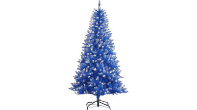 Pre-Lit 6.5' Artificial Christmas Tree with 300 Lights - Blue