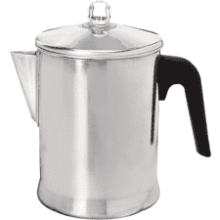 Primula Today Aluminum Stove Top Percolator Maker - Brew Coffee on Stovetop, 9 Cup, Silver