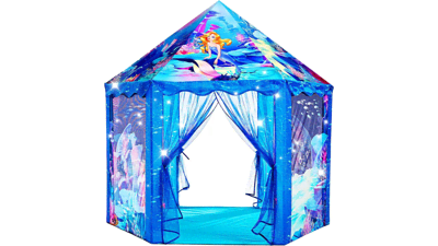 Princess Tent Toys for Girls, Large Mermaid Playhouse for Kids 2-10 Years