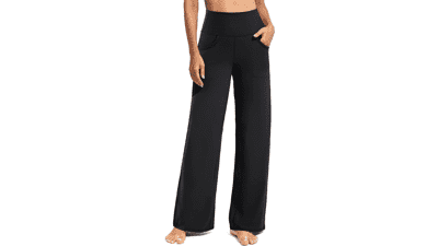 Promover Women's Wide Leg Yoga Pants with Pockets