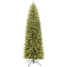 Puleo International 7.5 Foot Pre-Lit Fraser Fir Pencil Christmas Tree