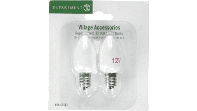 Replacement 12-Volt White Light Bulb for Department 56 Village Accessories