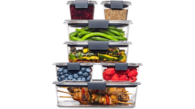 Rubbermaid Brilliance BPA Free Food Storage Containers Set