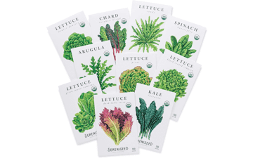 Sereniseed Organic Leafy Greens Lettuce Seeds Collection (10-Pack)