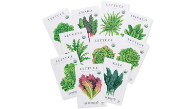 Sereniseed Organic Leafy Greens Lettuce Seeds Collection (10-Pack)