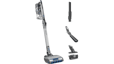 Shark IZ462H Vertex Cordless Stick Vacuum with DuoClean PowerFins, Pet Multi-Tool, Anti-Allergen, Blue