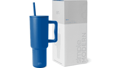 Simple Modern 40 oz Tumbler with Handle and Straw Lid | Insulated Stainless Steel Water Bottle