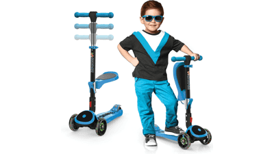 Skidee Toddler Scooter LED 3 Wheel Scooter