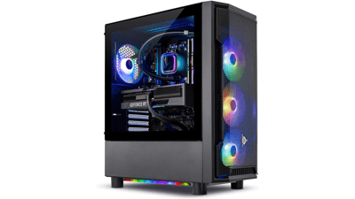 Skytech Shadow Gaming PC Desktop - AMD Ryzen 7 5700X, NVIDIA RTX 4060, 1TB NVME SSD, 16GB DDR4 RAM, Windows 11 Home