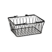 Spectrum Diversified Twist Storage Basket, Modern Farmhouse Décor, Medium, Black