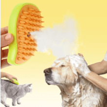 Steamy Pet Brush 3 In 1 Cat Grooming Brush Self Cleaning Steam Spray