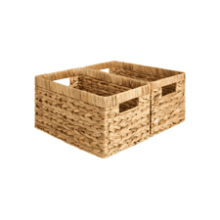 StorageWorks Wicker Basket with Built-in Handles (Medium 2-Pack)