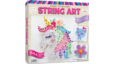 String Art Craft Kit for Tween Girls | Makes 3 Designs - Unicorn, Cat, and Flower