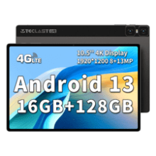 TECLAST 10.5 inch Android Tablet T45HD 16GB+128GB 1TB Expand, 8 core Processor, 2K IPS, 4G LTE, Dual Camera, 7200mAh