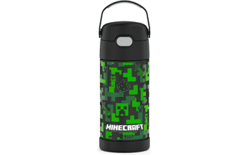 THERMOS FUNTAINER 12oz Stainless Steel Kids Straw Bottle - Minecraft