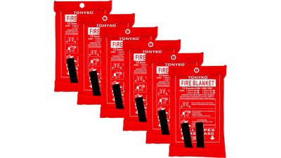 TONYKO Emergency Fire Blankets, Flame Retardant Protection for Kitchen, Fireplace, Grill, Car, Camping