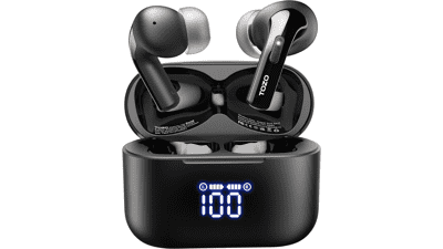 TOZO T20 Wireless Earbuds Bluetooth Headphones with LED Display and Wireless Charging Case