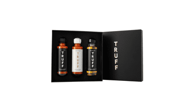 TRUFF Holiday Gift Pack - Gourmet Hot Sauce Set with Original, White Truffle Edition, and Black Truffle Oil - Unique Flavor Experiences - 3-Bottle Bundle