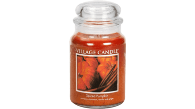 Village Candle Spiced Pumpkin Apothecary Jar Scented Candle