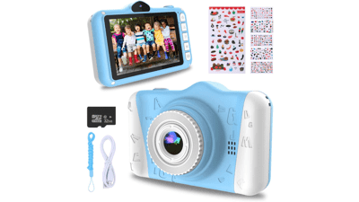 WOWGO Kids Digital Camera - 12MP Children's Camera with Large Screen, 1080P Rechargeable Electronic Camera
