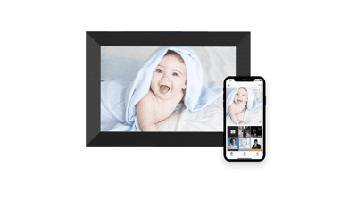 WiFi Digital Photo Frame 10.1 Inch IPS Touch Screen, Auto-Rotate Slideshow, Easy Setup for Sharing Moments Anywhere