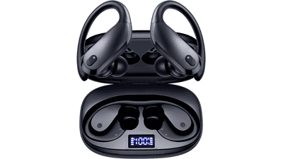 Wireless Bluetooth Earbuds Over Ear Buds 90H Playback IPX7 Waterproof Sports Earphones