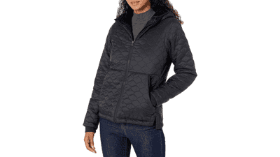 Women's Lightweight Water-Resistant Sherpa-Lined Hooded Puffer