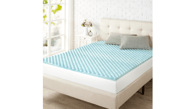 ZINUS 1.5 Inch Swirl Gel Memory Foam Mattress Topper, Cooling Airflow Design, Twin