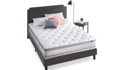ZINUS 12 Inch Comfort Support Cooling Hybrid Quilted Mattress - Queen