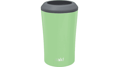 Zak Designs Stainless Steel Vacuum Insulated Can and Bottle Cooler - 12oz, Pistachio